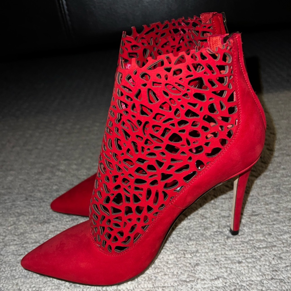 JIMMY CHOO Maurice laser-cut suede boots
